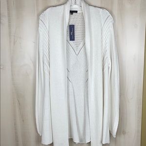 Adrianne Vittadini white knitted cardigan small